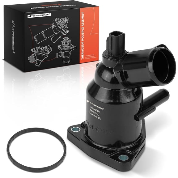 A-Premium Engine Coolant Thermostat Housing Assembly with Seal Compatible with Toyota Tacoma 2016-2022 3.5L, with Trailer Tow Package