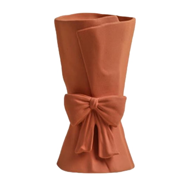 DOLITY Ceramic Flower Vase Desk Plant Pot for Living Room Valentine's Day Bookshelf Red