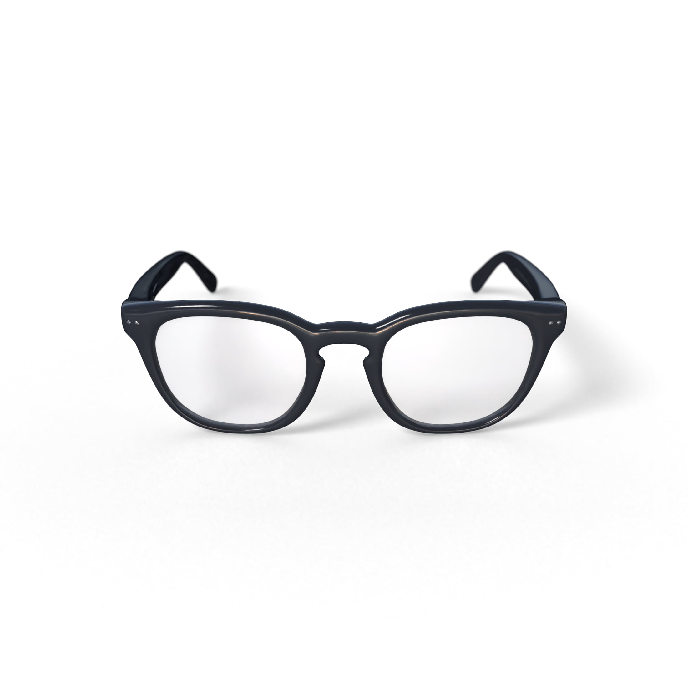 Nuance Audio Panthos Smart Glasses, Prescription Hearing Eyeglasses, Size 48, Shiny Black/Demo Lens