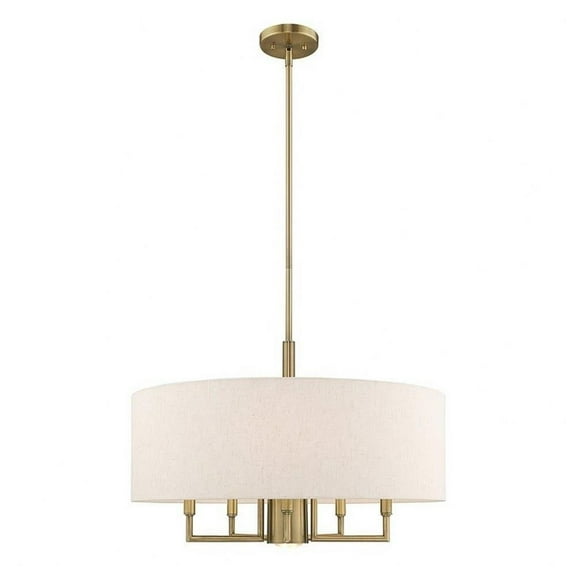 Modern Traditional Five Light Chandelier-Antique Brass Finish Bailey Street Home 218-Bel-3110392