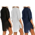 thumbnail image 6 of Women Chiffon Beach Cover Up Shirt Bikini Beachwear Bathing Suit Beach Dress, 6 of 6