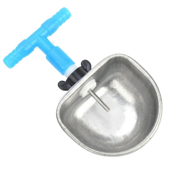 10 Sets Stainless Steel Rabbit Drinker Drinking Water Bowl Feeding Accessories for Marten Fox(One Piece Tee Connector )