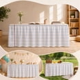 thumbnail image 2 of Desk Skirt Polyester, Cabinet Curtain and Sink Bathroom Skirt for Party Table, 2 of 6