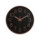 thumbnail image 1 of Reloj digital de plástico para sala de estar, decorativo, de cuarzo, moderno, para colgar en la pared (esfera negra, oro rosa, sin batería)., 1 of 5
