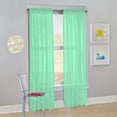 thumbnail image 3 of 2 Pack: Basic Rod Pocket Sheer Voile Window Curtain Panels - Assorted Colors, 3 of 4