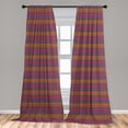 thumbnail image 5 of Ambesonne Ethnic Curtains, Mexican Geometric Shapes Art, Pair of 28"x63", Hot Pink and Dark Orange, 5 of 5
