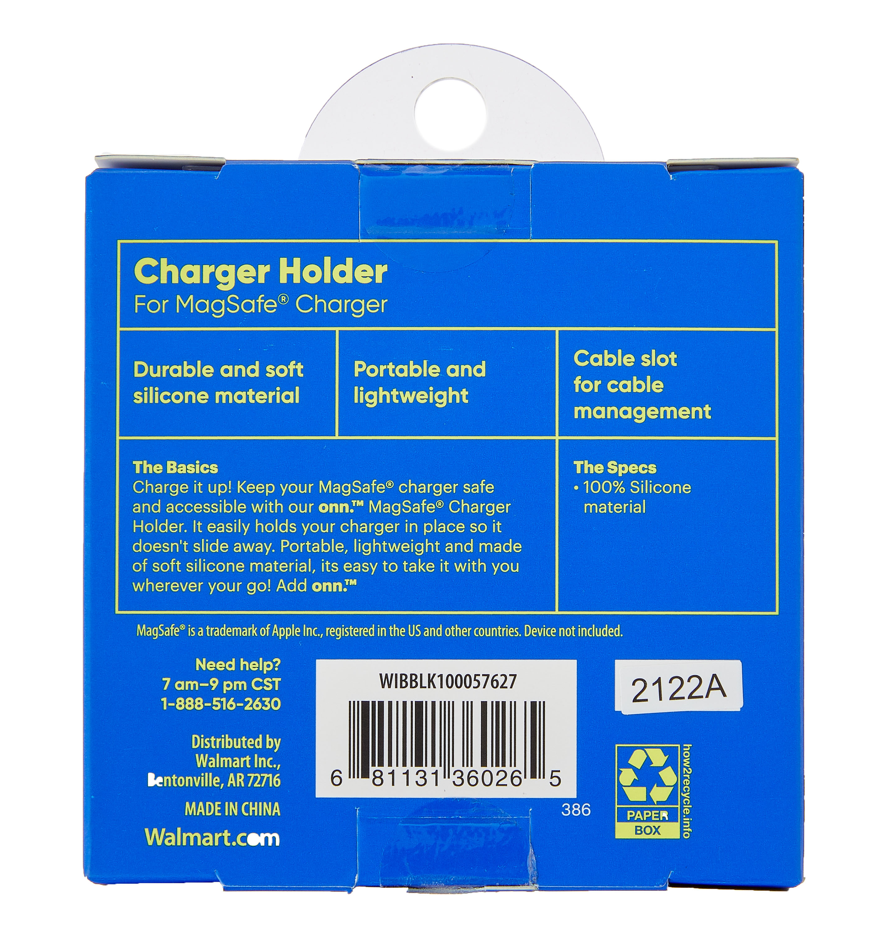 Soporte de silicona onn para cargador MagSafe con gestión de cables, negro 5