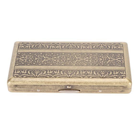 Cigarette Case Retro Cigarette Pocket Holder Metal Cigarette Holder Case for 20 Cigarettes Clover