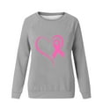 thumbnail image 4 of FcBaudy Hauts pour Femmes, Blouses et Chemises à Manches Longues Col Rond, Chemises pour Femmes Prévention Col Rond Décontracté Imprimé Raglan Manches Longues Col Rond Chemise Haut en polyester pour Femmes, 4 of 4