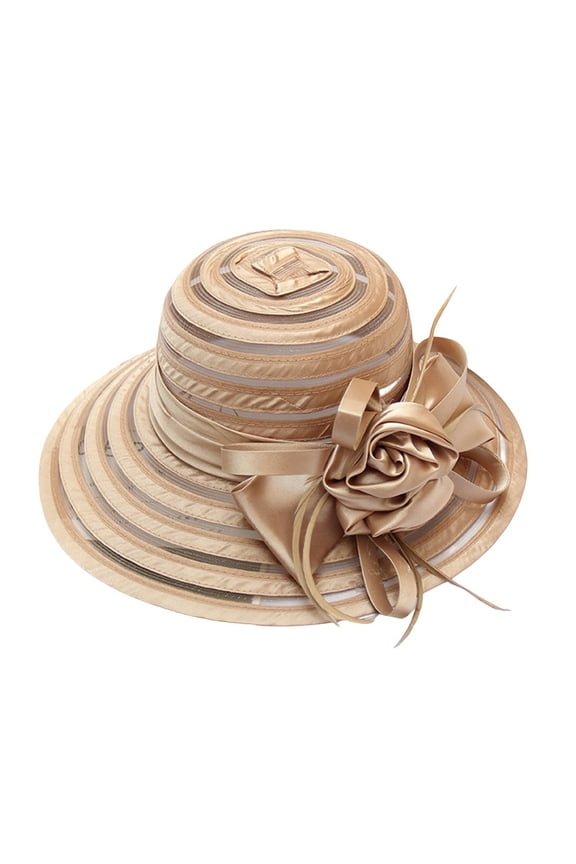 Cloche Hats Church Hats Bowler Hat Women Sunhats for Women Uv Protection Sun Hats for Women Kentucky Derby Hats Church Hats for Women Brown One Size