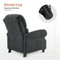 thumbnail image 3 of MCombo Chenille Sponge Filling Living Room Adjustable Reclining Pushback Chair, Gray, 3 of 10