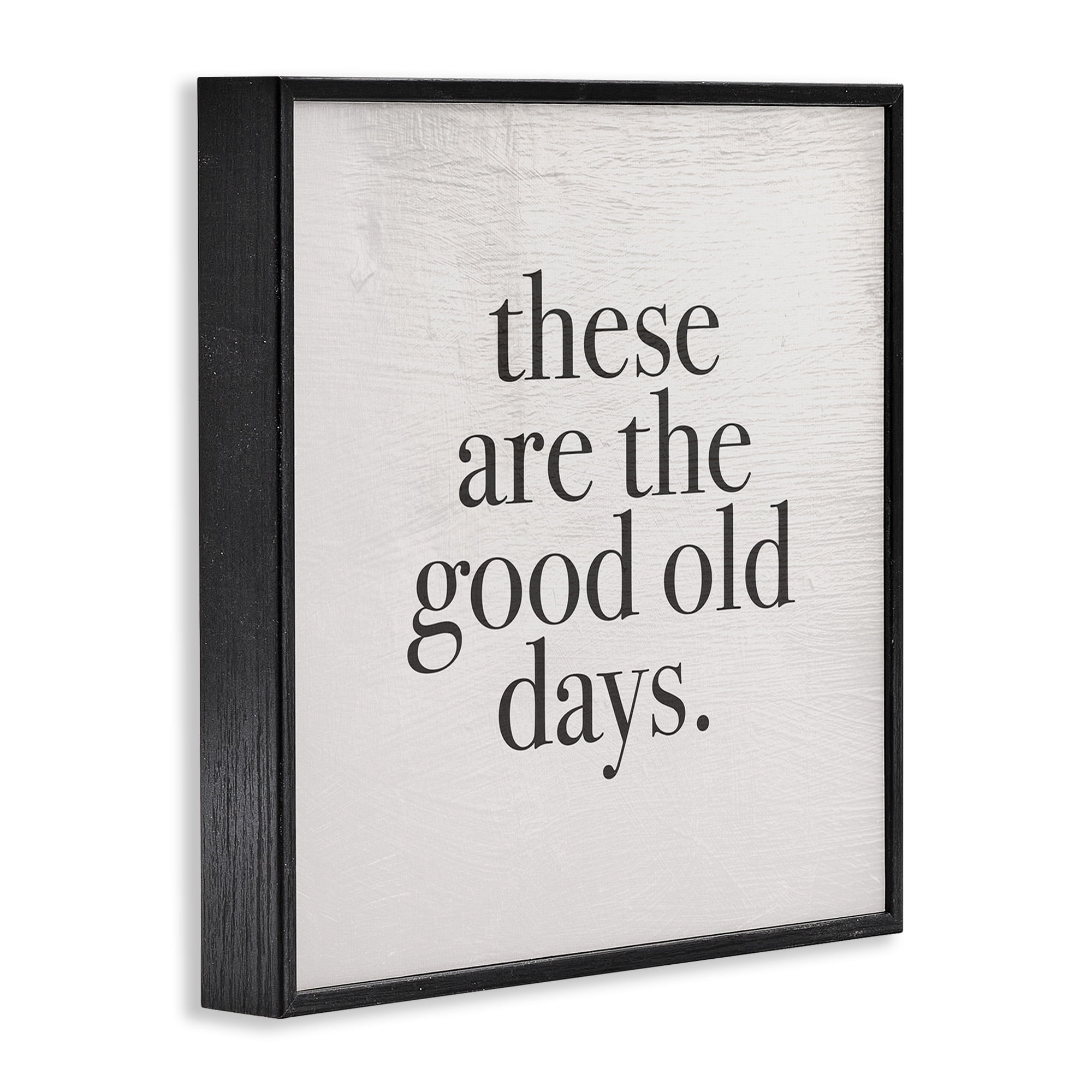 Stupell Industries Good Old Days Family Design Inspirational Painting Black Framed Art Print Wall Art, 24 x 24