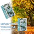 thumbnail image 2 of Welcome Fall Teal Blue White Pumpkins Decorative Garden Flag, Autumn Farmhouse Seasonal Yard Outside Decorations, Thanksgiving Burlap Outdoor Small Home Decor Double Sided 12.5x18, 2 of 6