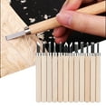 thumbnail image 4 of Hand-Made Wood Engraving Knife, Wood Carving Tool Set Portable Steel Material 12Pcs With Plastic Storage Box For Wood Clay Rubber Linoleum Blocks For Carving, 4 of 8