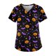 thumbnail image 1 of Camiseta casual de manga corta con cuello en V y estampado de dibujos animados para mujer, divertida y cómoda camiseta de verano, 1 of 3