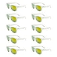 thumbnail image 1 of Solaris Mirrored Sunglasses Set of 10, Bulk Pack - UV Protection, Perfect for Parties, Beach, Pool, Outdoor Events - Yellow, 1 of 8