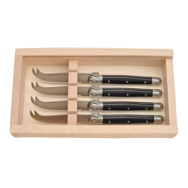 Juego de cuchillos para queso Jean Dubost Laguiole, acero inoxidable, 4 piezas