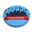 thumbnail image 2 of Xecao's Congratulation Graduate Print Stool Covers offer stylish, washable protection for PU round bar stools, perfect for home or commercial use., 2 of 7