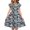 Dark Gray-27, variant on Avrntaa Girls' A-Line Swing Dress for Summer Short Sleeve Ruffle Casual Midi Dress Crewneck Sizes 5-14Y
