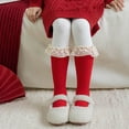 thumbnail image 2 of THDHVS Kids Socks,Kids Double Knit Mid-Crew Socks Red for Warmth During The Holiday Season Festive Socks Are Ideal for and Winter Celebrations with Family Red Free Size, 2 of 3