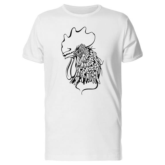 Sketch Of A Rooster Head T-Shirt Men -Image by Shutterstock, Male x-Large