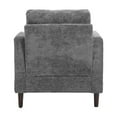 thumbnail image 7 of Accent Chair Armchair, Modern Chenille Upholstered Lounge Chair with Rubber Wood Legs and High Back Comfy Single Sofa Chair for Living Room Bedroom Office, Gray, 7 of 7
