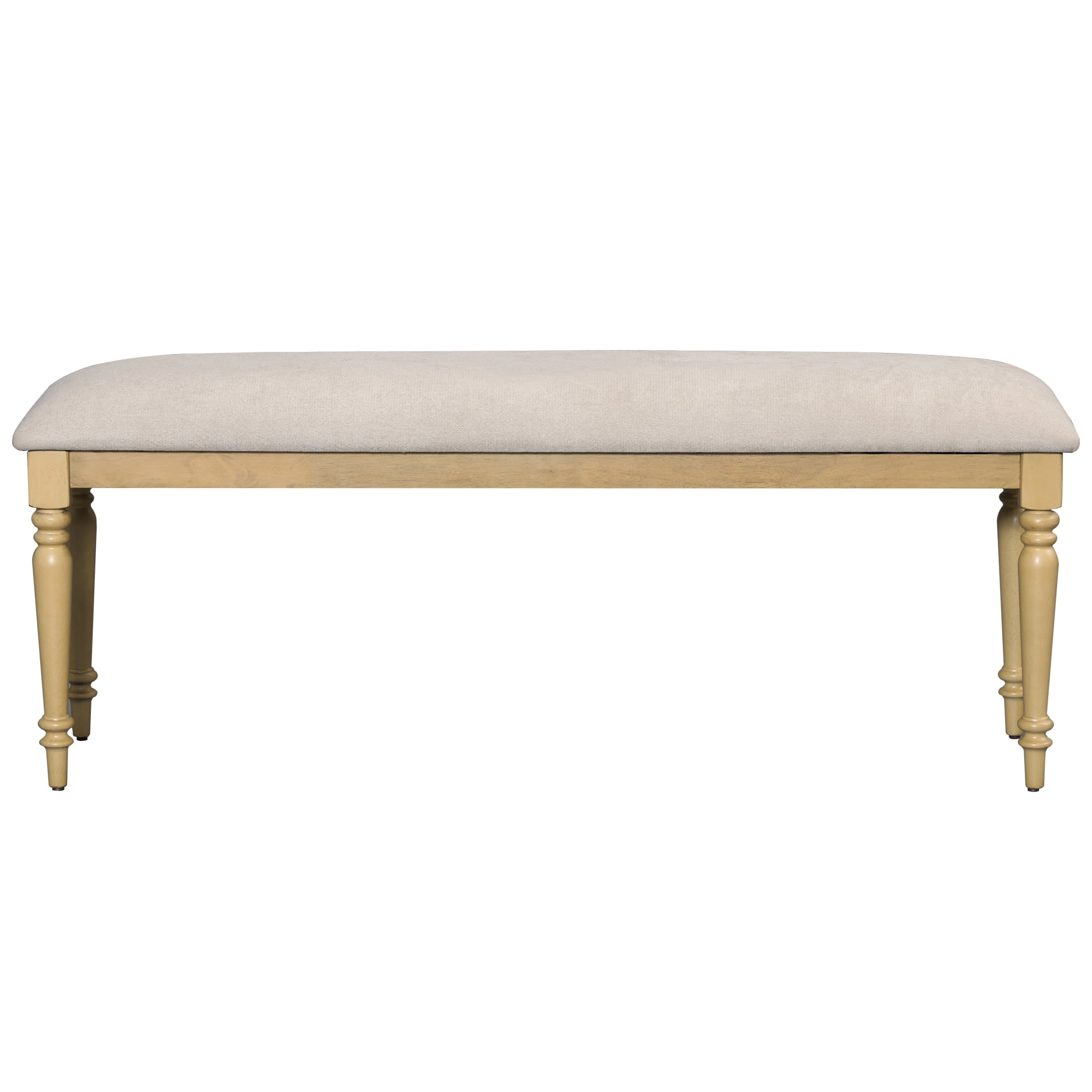 Dining Bench with Padded Seat, Farmhouse Bench Upholstered End of Bed Benches for Bedroom, Wooden Bench for Kithcen, Oak