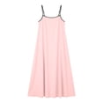 thumbnail image 4 of Holiday Dress Women Ndbuld Ladies' Casual And Fashionable Solid Color Sleeveless Camisole Dress Pink XXL, 4 of 6