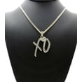 thumbnail image 2 of Hip Hop XO Pendant 3mm 18",20",24" Cuban Chain Necklace, 2 of 3