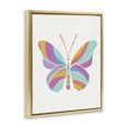 thumbnail image 4 of Stupell Industries Groovy Striped Butterfly Animals Painting Gold Floater Framed Canvas Art Print Wall Art, 25 x 31, 4 of 10