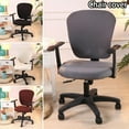 thumbnail image 3 of Fancy Office Chair Covers Stretch Washable Computer Chair Slipcovers for Universal Rotating Chair Gray, 3 of 6