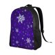 thumbnail image 2 of Easygdp Dark Purple Snowflakes Mochila Versátil y Elegante: Comodidad, Almacenaje y Durabilidad para la Universidad, Trabajo, Viajes y Uso Diario, 2 of 8