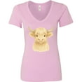 thumbnail image 3 of Inktastic Adorable Highland Cow Charm Women's V-Neck T-Shirt, 3 of 5