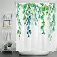 thumbnail image 6 of Fabric Spring Flower Shower Curtains for Bathroom r Red Floral Plant Green Leaves Orange Bathtub Accessories rative Set, 6 of 7