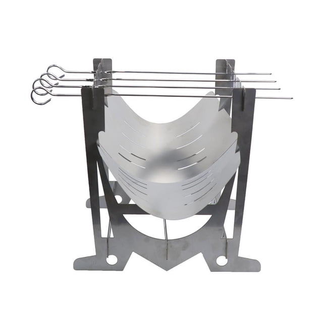 Eigraketly Estufa de combustión de acero inoxidable, Bushcraft, Camping, pesca, parrilla para barbacoa, utensilios de cocina para exteriores, parrilla para Estufas de camping Eigraketly OD019666-00B