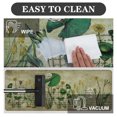thumbnail image 4 of Kitchen Mats for Floor Set of 2, Elegant Waterlily Design Non-Slip Kitchen Anti Fatigue Rugs Washable, 17"x47" + 17"x29", Green, 4 of 7