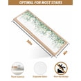 thumbnail image 4 of Stair Treads for Wooden Steps, Eucalyptus Leaves Peel and Stick Stair Treads with Reusable Adhesive, Summer Botanical Spring Green Non Slip Indoor Stairs Runner Rugs Mats for Elders Dogs 8"x30" 4PCS, 4 of 7