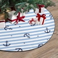 thumbnail image 3 of FMSHPON StripesThe Anchor Xmas Christmas Tree Skirt Stand Mat for Holiday Party Decoration Indoor Outdoor 48 inches, 3 of 3