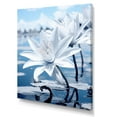 thumbnail image 2 of Designart "Blue White Flower landscape Jade Lily" Floral Canvas Wall Art, 2 of 5