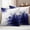 Blue, variant on Purple Outdoor Waterproof Pillow Covers, Boho Modern Floral Abstract Ombre Leaf White Decorative Square Throw Pillowcase Sofa Cushion Sham for Patio/Couch/Chair, 24"x24" 2 Pack