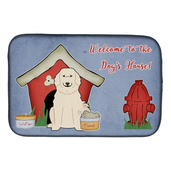 Dog House Collection Great Pyrenese Dish Drying Mat