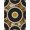 Black Cream Gold Amber, Pattern 2, variant on ODIKA Record Vinyl Shaped Concentric Rings Center Motif Disc Cd Music for Queen Size Bedroom, Under Bed, Master , Foldable Easy Care