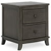 evolur Signature Amsterdam Night Stand, Smokey Brushed Grey
