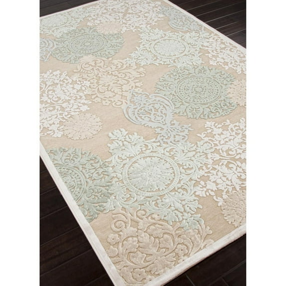 Jaipur Fables Wistful Transitional Floral Pattern Viscose/Chenille Rug