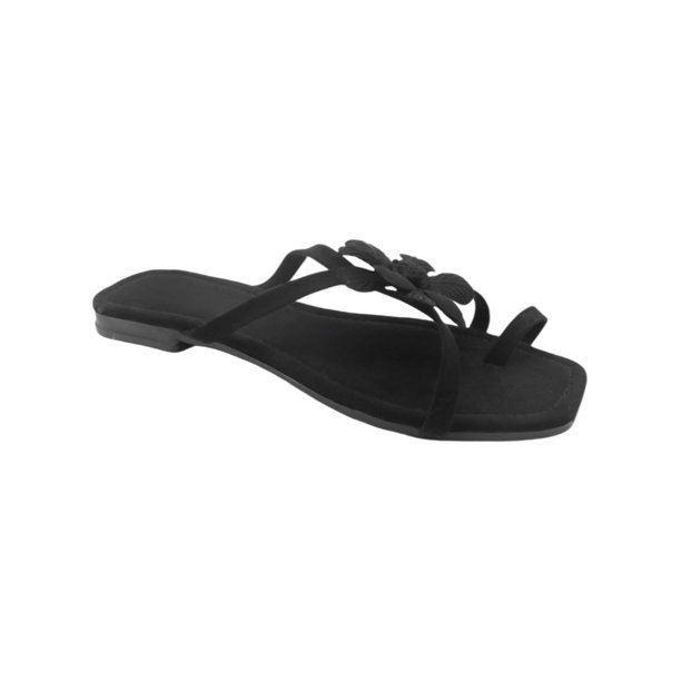 Sandalias de piso Exterior Gamuza sintética Color Negro Para Mujer
