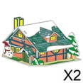 thumbnail image 1 of Casa de rompecabezas hecha a mano,Casas navideñas hechas a mano para niños y niñas,Casa de rompecabezas hecha a mano Decoración de escritorio para el hogar,Kits de casas navideñas de, 1 of 10
