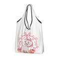 thumbnail image 1 of Custom Fashion Marie Cat Anime Pattern Shopping Tote Bags Portable Grocery Shoulder Shopper Bag, 1 of 5