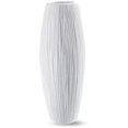 thumbnail image 1 of CPDD 8 Inch White Ceramic Flower Vase, Waterfall Textured Vase for Home Decor, VS-WF-8 8 Inch, 1 of 6