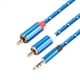 thumbnail image 2 of 2X Cable Jack de 3,5 mm Macho una 2 Macho Auricular Aux Cable Divisor de Audio para Amplificador Teléfono Auricular, 1,8 M, 2 of 5