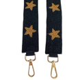 thumbnail image 2 of Lashicorn Black with Gold Stars Beaded Purse Strap 49 Football Colorado Missouri Gold Clasp Game Day Clear Stadium Bag Sports Pittsburg New Orleans, 2 of 4